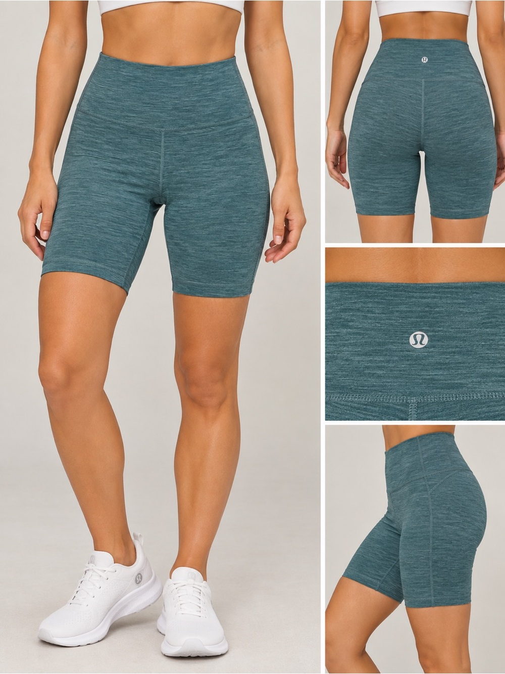 lululemon athletica | Align Short - 8” | Heathered Tidewater Teal | Size 6 | EUC